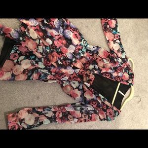Floral Front tie romper